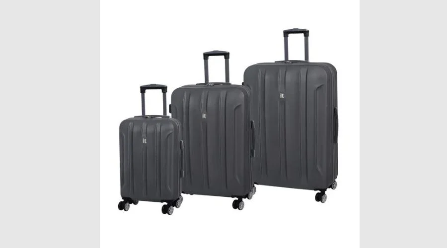IT Luggage 4W Graphite Hard Shell Suitcase