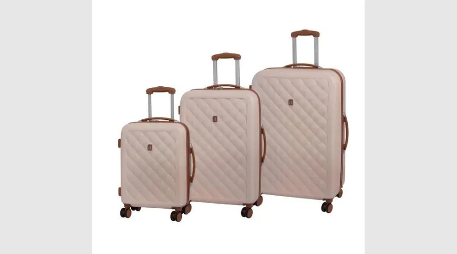 Cream and Tan Non-Expander Suitcases
