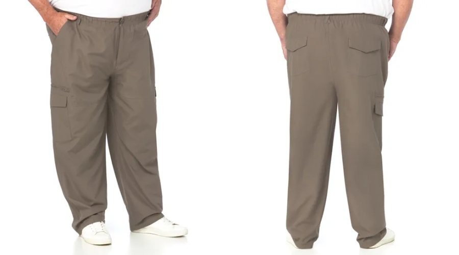 Big men’s Relaxed-fit khaki Cargo Pants