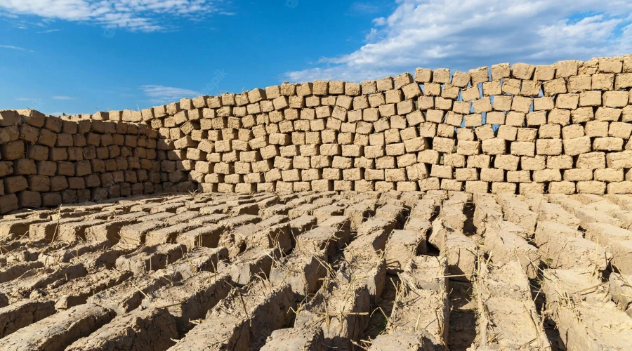 Sun-Dried Clay Bricks