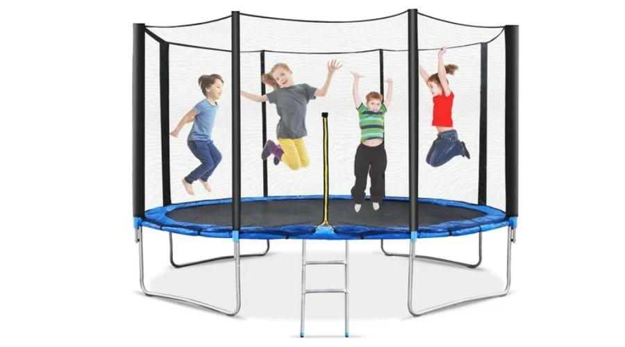 Maxkare Trampoline with Safety Enclosure & Ladder
