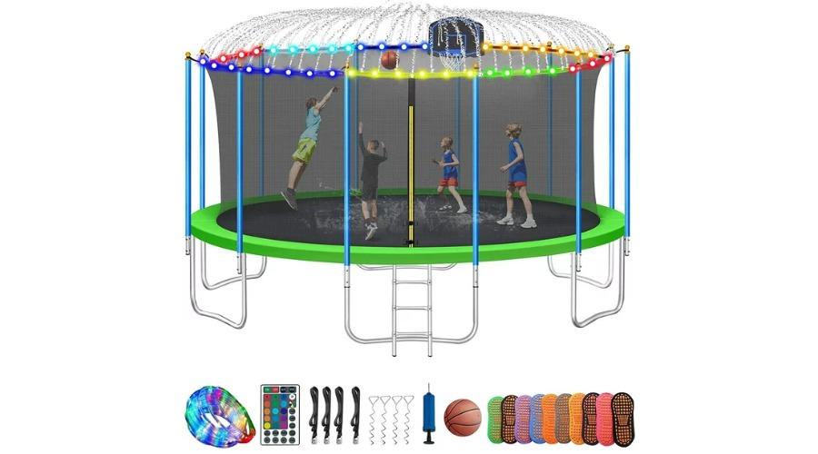 Maxkare Trampoline with Safety Enclosure & Ladder