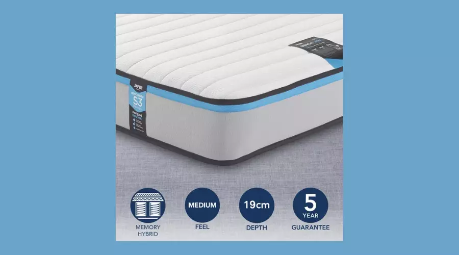 Jay-Be Benchmark S3 Medium Memory Fibre Sprung Mattress