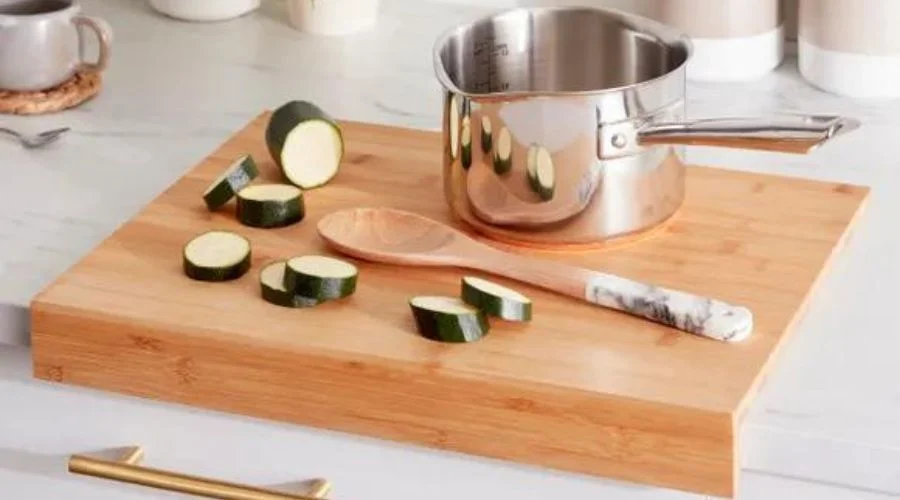 Rectangular bamboo worktop saver