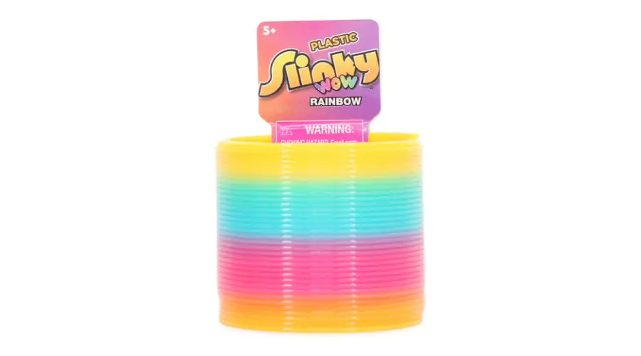 Plastic rainbow slinky toy