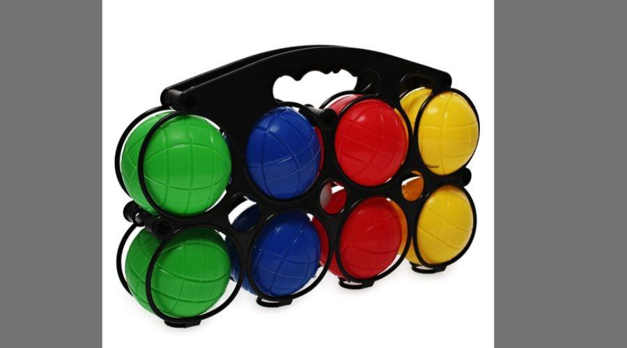 Bocce ball set with carrying case