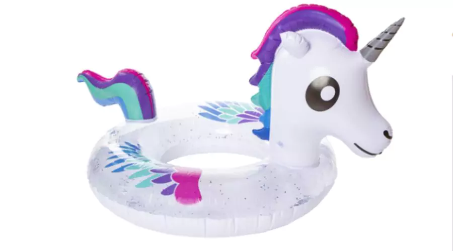 Unicorn Glitter Inner Tube Pool Float
