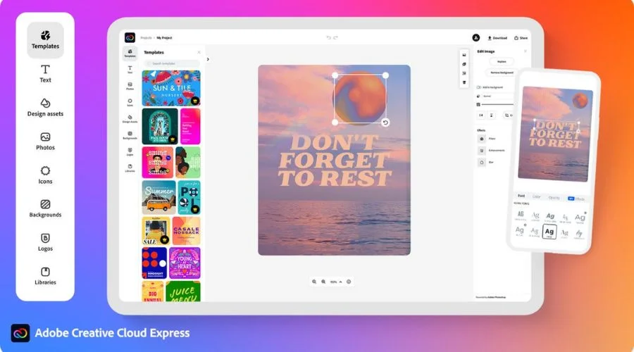 Features of Adobe Express