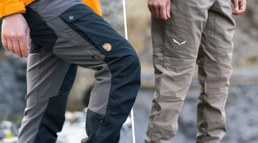 What are the features of men's walking trousers?