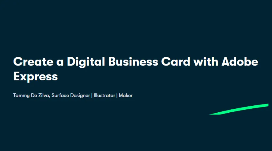 Create A Digital Business Card with Adobe Express