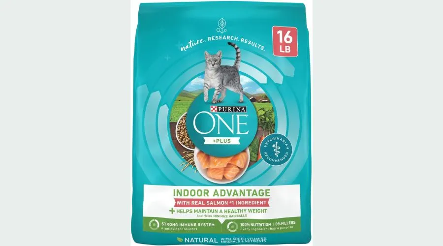 PURINA ONE PLUS INDOOR ADVANTAGE WITH REAL SALMON NATURAL ADULT DRY CAT FOOD