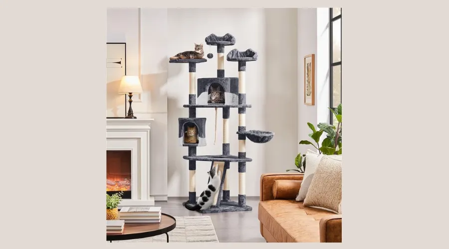 Yaheetech 79-in plush cat tree & condo