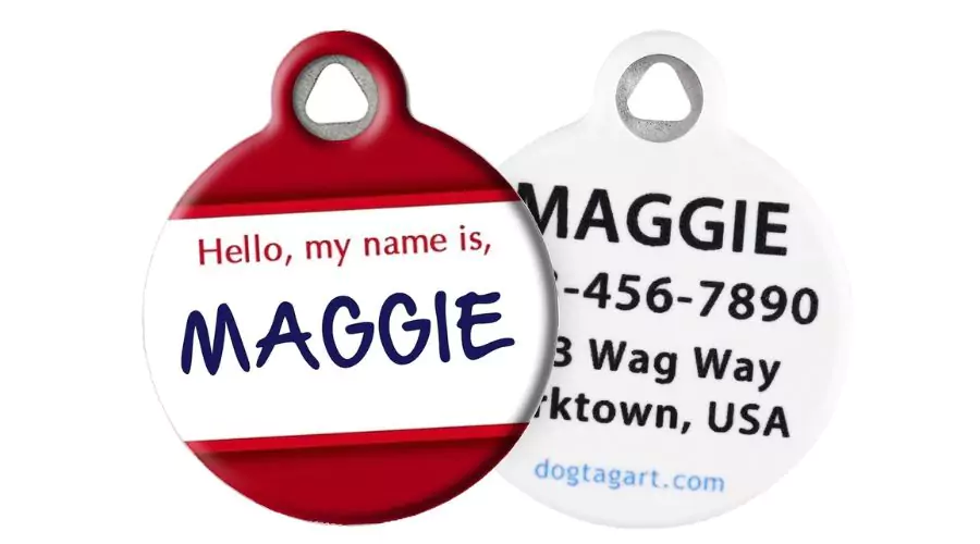 Dog Tag Art Hello. My Name Is Personalized Dog & Cat ID Tag