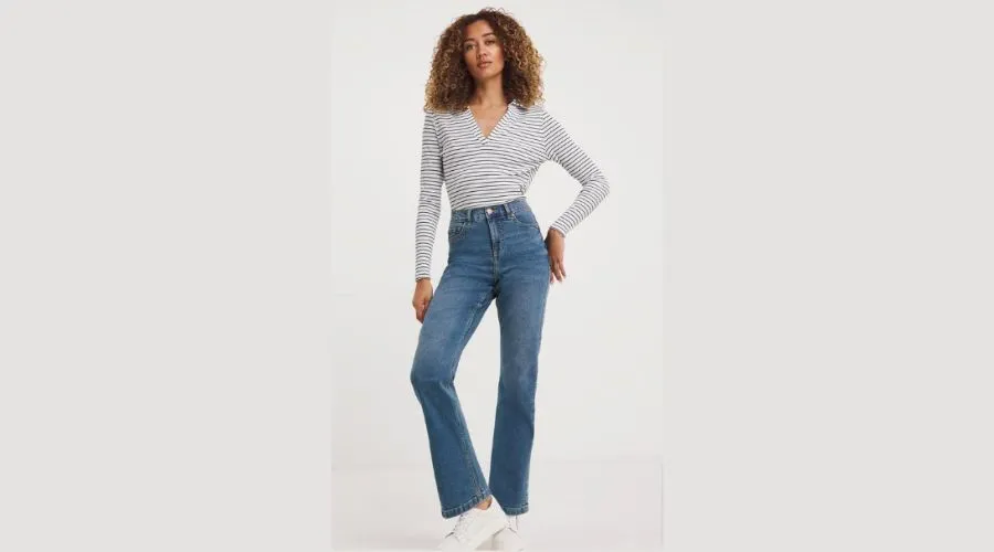 247 Mid Blue Straight Leg Jean