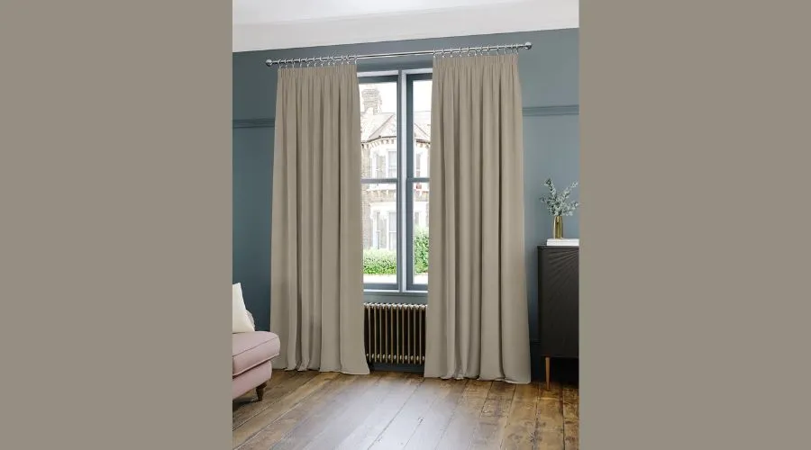 Velvet pencil pleat ultra thermal curtains 