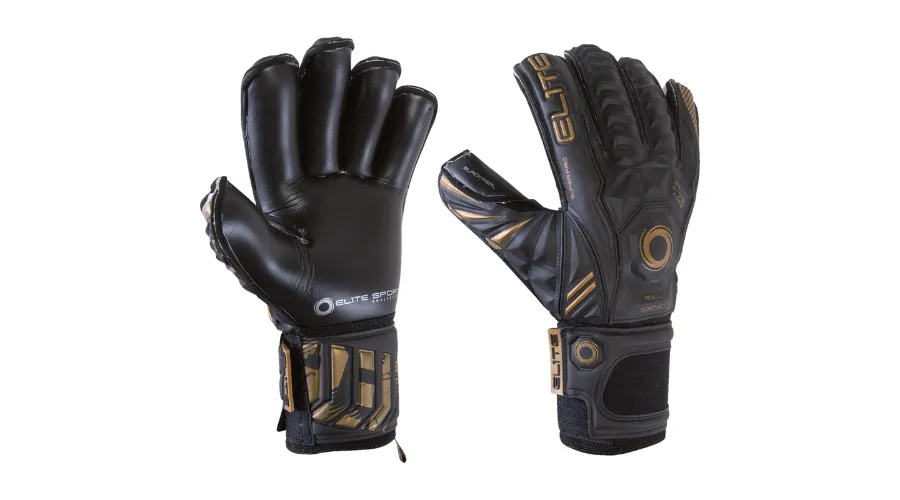 Elite Black Real Goalkeeper Gloves