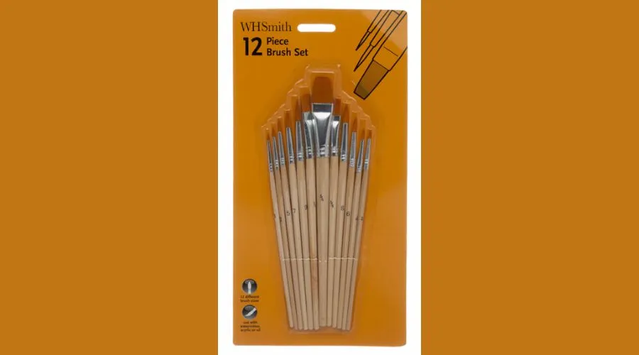 WHSmith Paint Brush Sets (Pack of 12)
