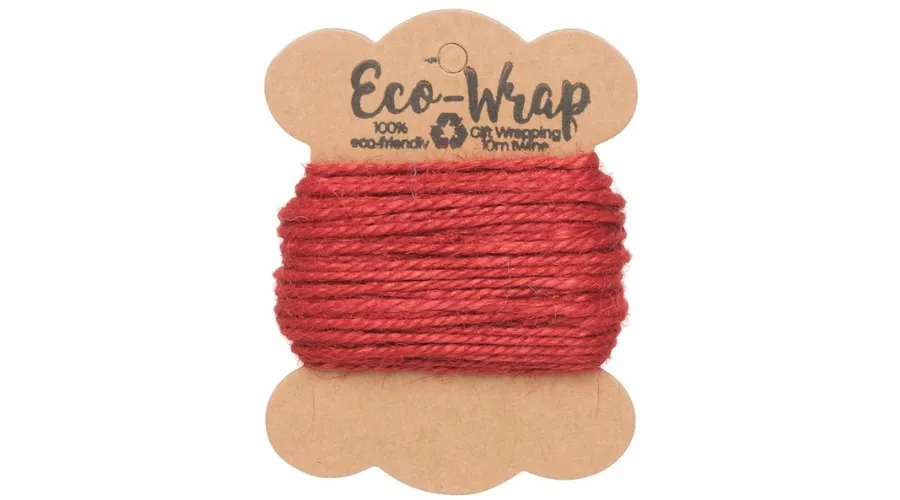 Eco-Wrap Red Jute Twine 10m