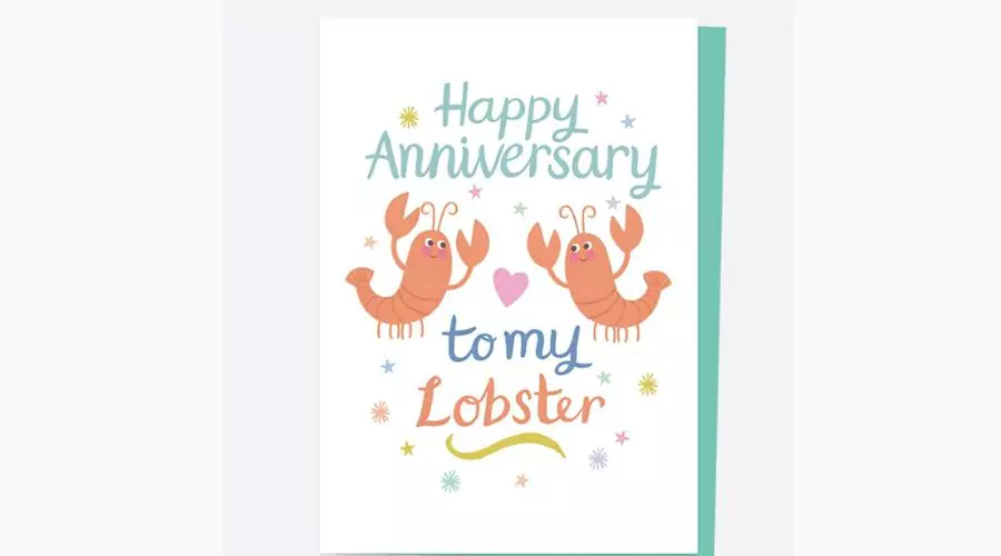 Dotty About Paper Lobster Anniversary Card 