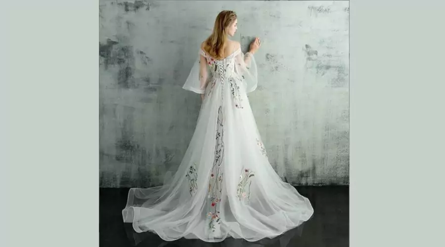 Floral Wedding Dress 