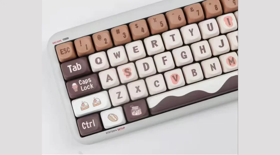 136PCS Chocolate Coffee Theme Keycaps Set