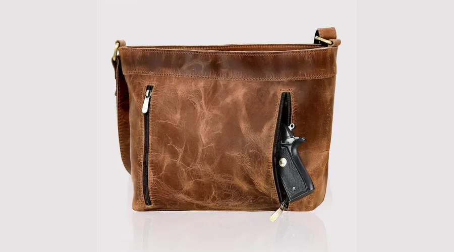 Conceal Carry Leather Tote for Women