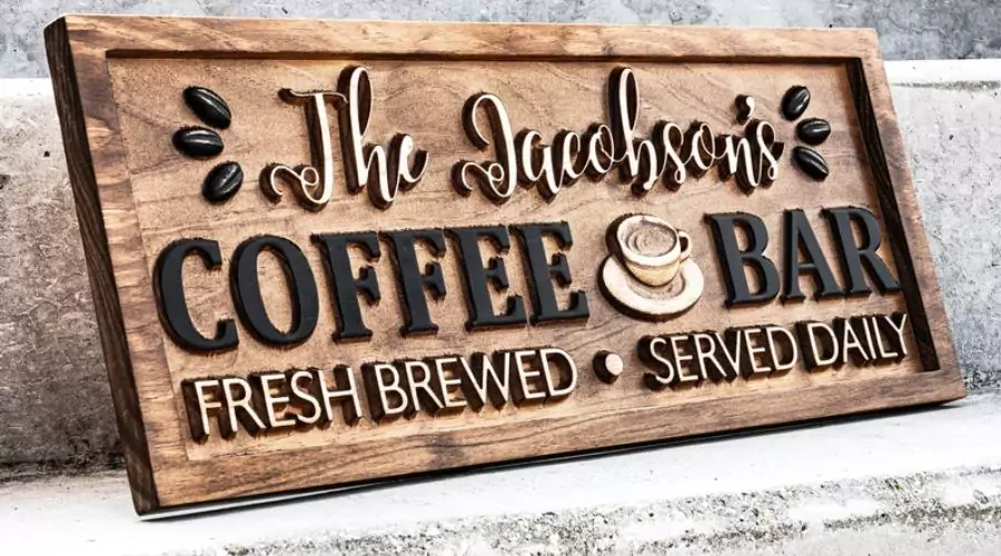 Personalized Coffee Bar Sign for Kitchen