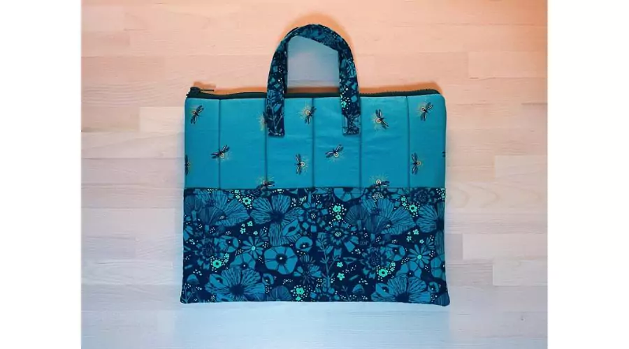 Midnight Garden Fireflies Laptop Bag | Handmade Laptop Bag | Made-to-order | Sophistical, Elegant, Creative and Professional | Teal Colors