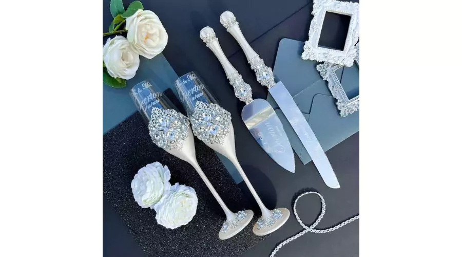 Personalized Cake Serving Set for Wedding