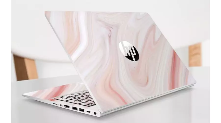 Personalized Customizable marble texture white Vinyl Skin for laptop