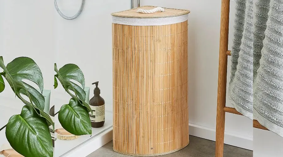 Bamboo Corner Laundry Basket
