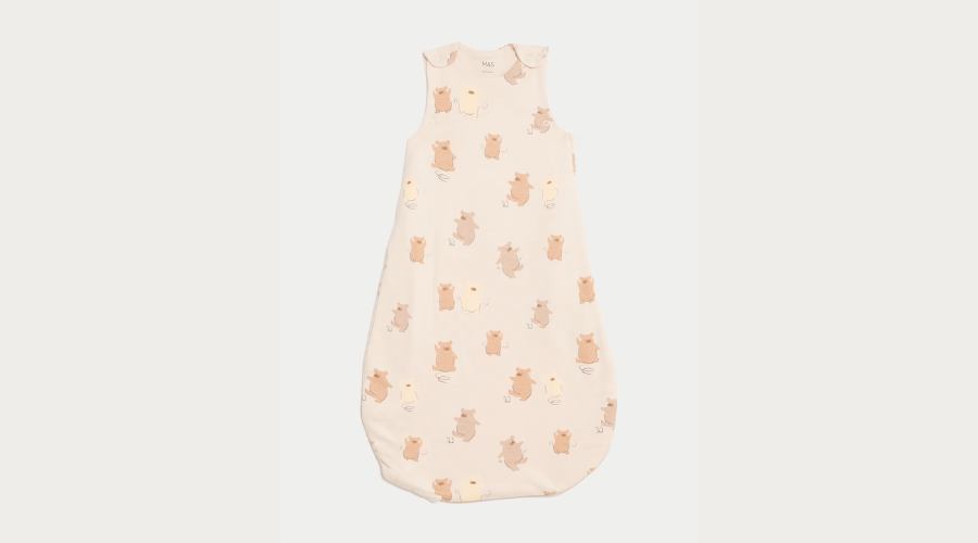 Pure Cotton Bear 1.5 Tog Sleeping Bag (0-3 Yrs)