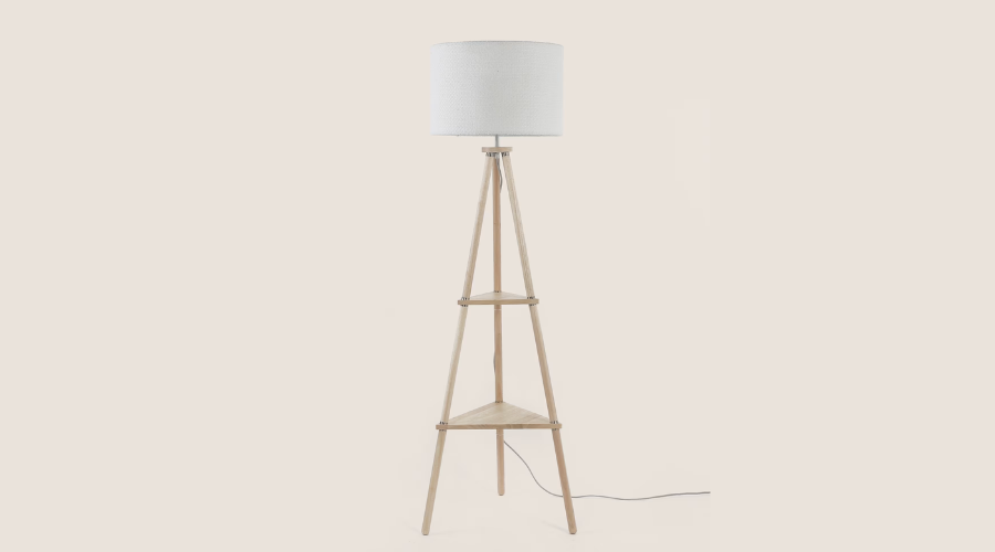 Wooden Tripod Floor Lamp | Savewithnerds