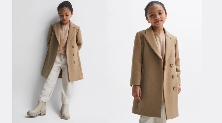 Wool Rich Coat in beige colour