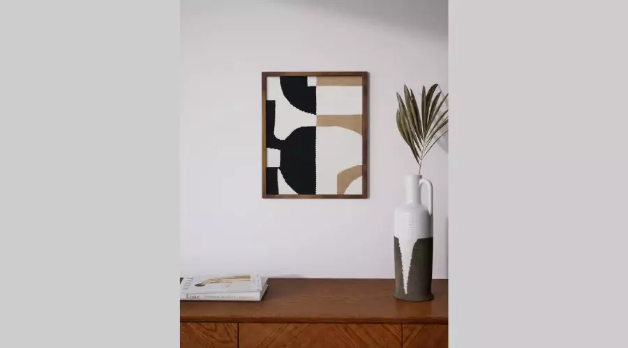 Geometric Abstract Woven Framed Wall Art