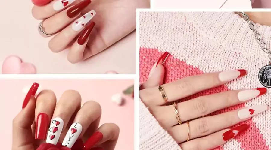 6-Color Red Gel Nail Polish Set