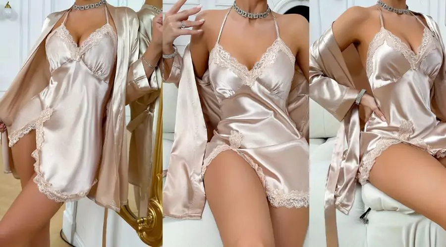 Solid Satin Pajama Set