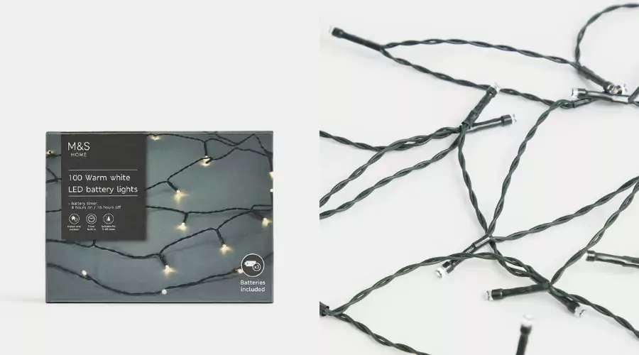 100 LED Warm White String Lights