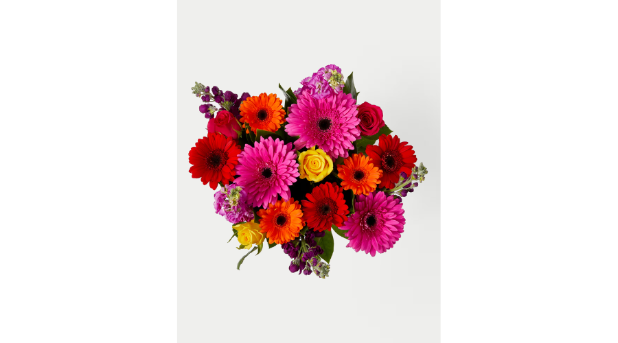 Bright Rose, Germini & Stocks Bouquet