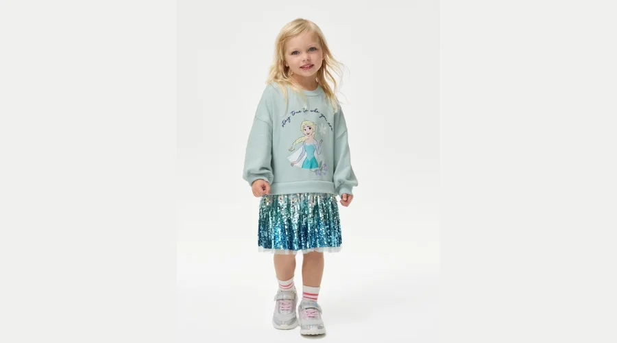 Cotton Rich Disney Frozen Dress (2-8 Yrs)