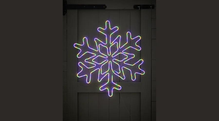 Multicoloured Snowflake Neon Light