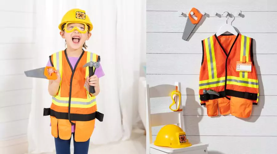 Construction Worker Role Play Costume (3-6 Yrs)