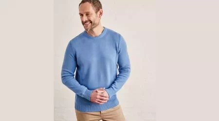 Cotton crew neck jumper