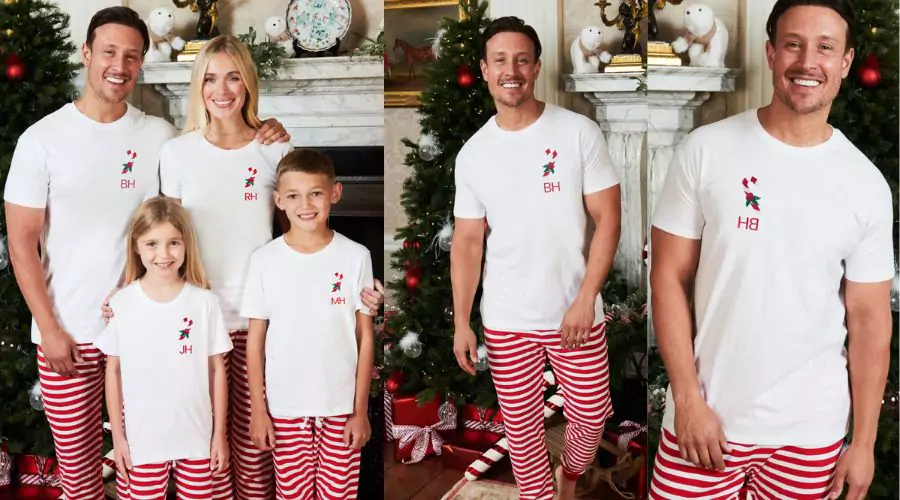 Personalised Men’s Candy Cane Pyjamas