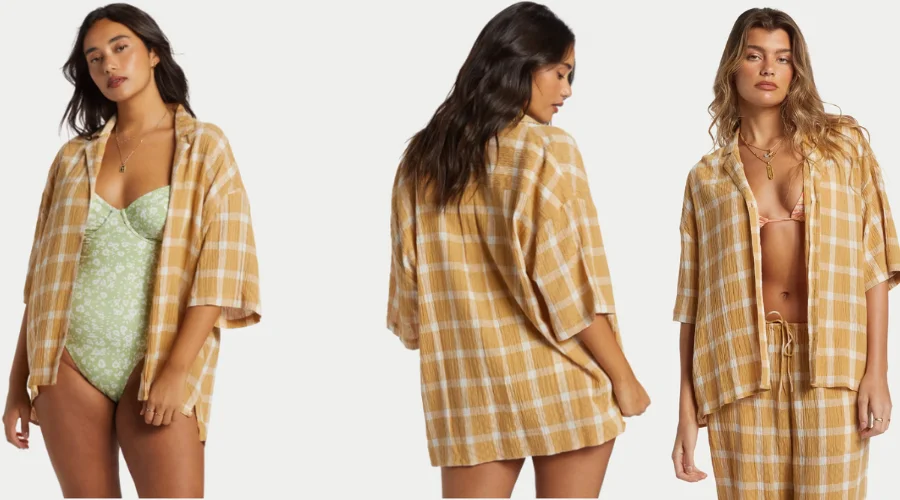 Beach Side Cotton Rich Checked Shirt