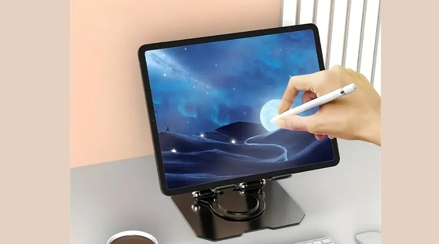 New Tablet Holder All-Metal Desktop Swivel Stand