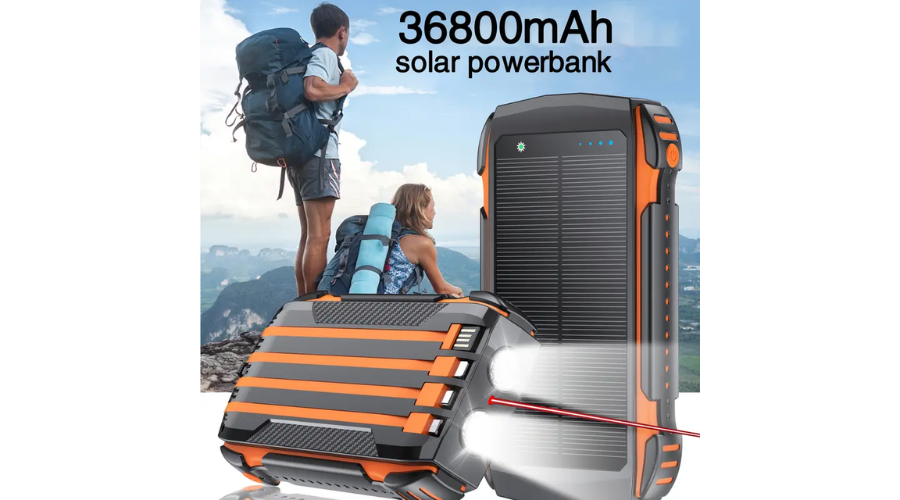 Solar Multifunctional Power Bank 36800mAh