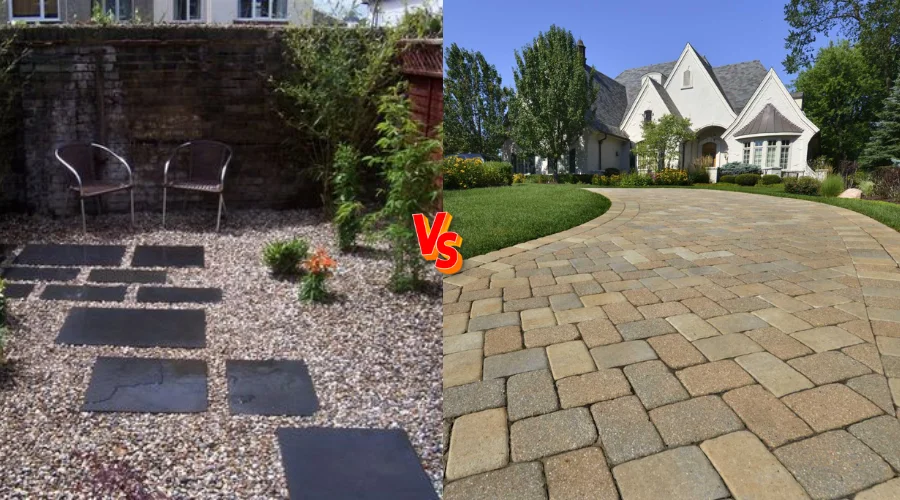 Gravel vs. Paving Slabs
