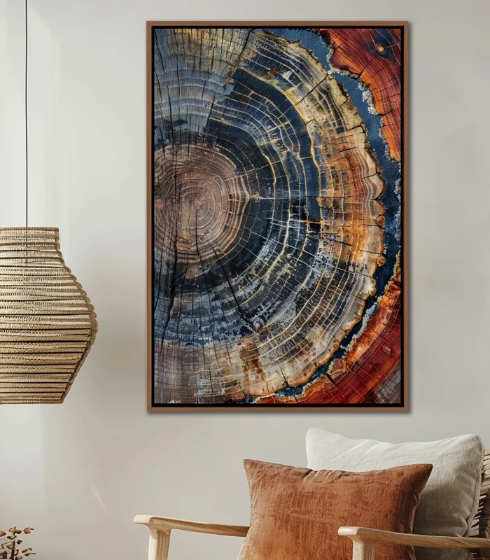 Tree Ring Framed Wall Art- Wall Decor