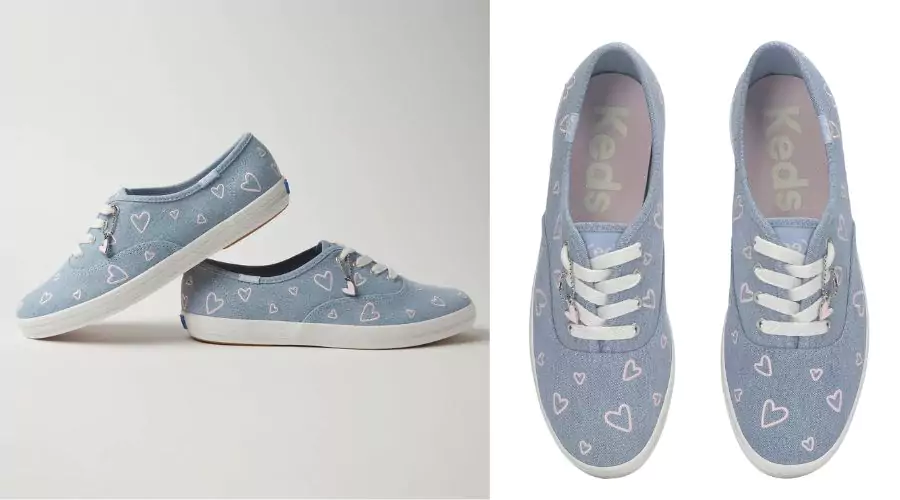 Keds Champion Denim Heart Embroidery Lace Up